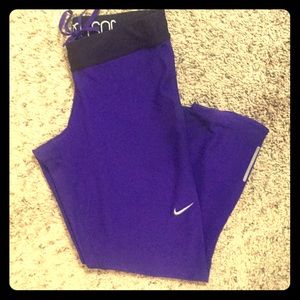 Purple Nike Dri-Fit Capris